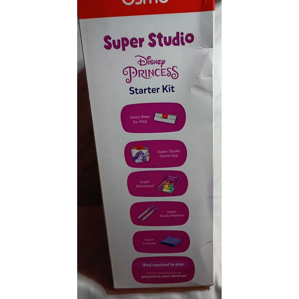 Osmo Super Studio Disney Princess Starter Kit iPad Drawing Game Ages 5-10 White